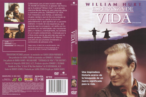 Esperanza De Vida - El  Doctor - William Hurt - Medicina Dvd