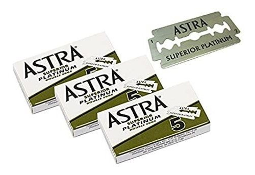 Astra Platinum Cuchillas De Doble Borde 15 Cuchillas Por Ast