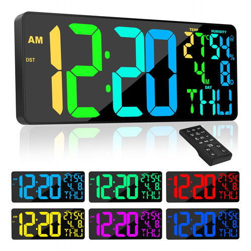 [actualizado] Reloj De Pared Digital De 18 Pulgadas, Pantall