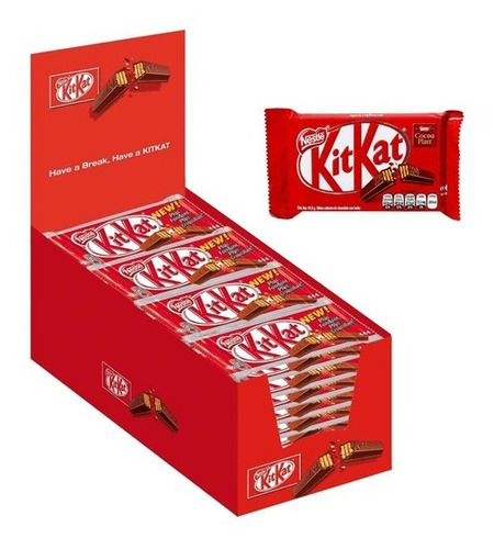 Caja Chocolate Kit Kat X 24 Unidades Nestle Golosinas