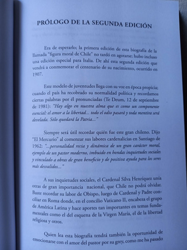 Libro Con La Vida Y Obra Del Cardenal Raúl Silva Henriquez (Usado)