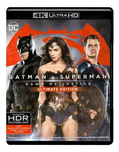 Batman Vs Superman 4k Ultra HD + Blu-ray + Digital HD Batman Vs Superman Warner 4K UHD + Blu-ray Ultra HD Blu-ray 2
