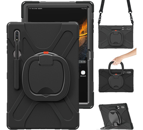 Pboyiqis Funda Resistente Para Galaxy Tab S9 Plus/tab S9 Fe 