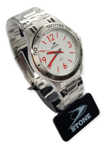 Imagen 2 de 4 de Reloj Analógico Stone Hombre St981 Blanco