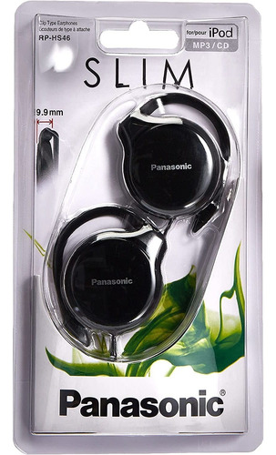 Auriculares Panasonic Rp-hs46e-k Slim Clip On Earphone Black