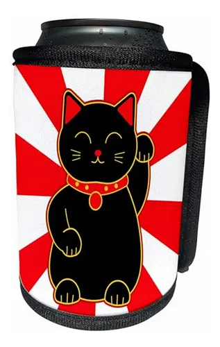 Cooler Bottle Wrap - Gato Negro Diseños De Gatos De La Suert