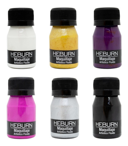 Heburn Kit X6 Maquillaje Fluido Artistico Profesional 383 