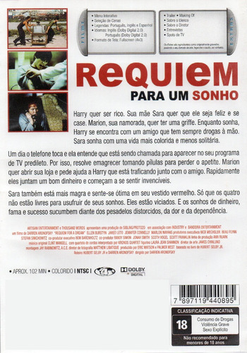 Imagem 2 de 2 de Dvd Requien Para Um Sonho - Frete Grátis