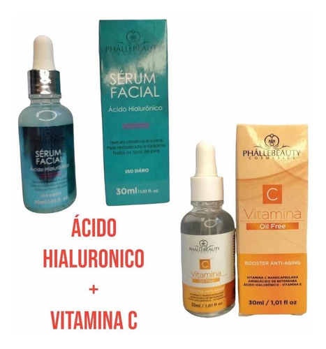 Serum Vitamina C Ácido Hialuronico X2 Pack
