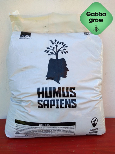 Humus Sapiens 12 Dm3 Sustrato Organico Lombriz Californiana Gabba Grow Olivos