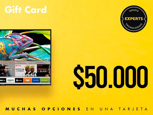 Gift Card Tarjeta Regalo 50000 Electronicos Experts