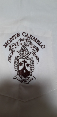 Camisa Escolar Uniforme Del Colegio Monte Carmelo Niño
