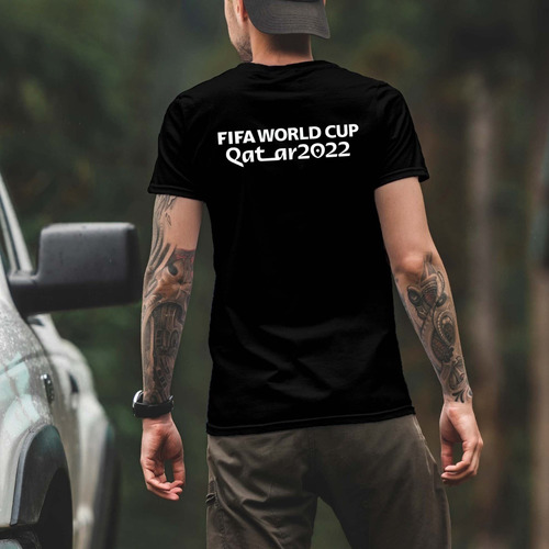 Remera Negra Alemania Mundial Qatar Algodón Hombre Mujer