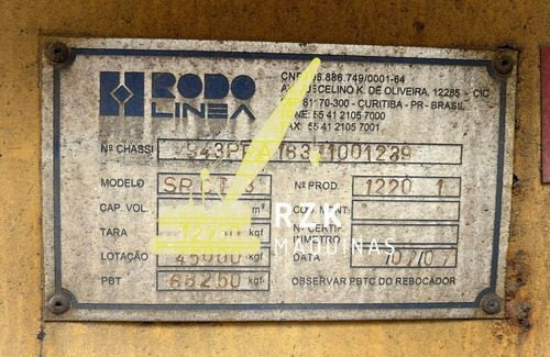 Prancha Rebaixada C/r Rodolinea 3 Eixos - 2007