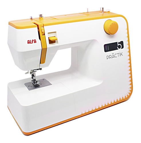 Máquina De Coser Doméstica Practik 5 Alfa Color Blanco/amarillo