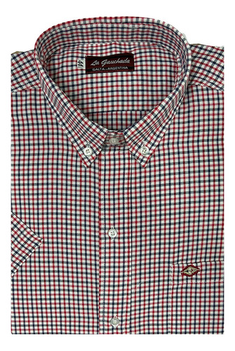 Camisa Cuadros Hombre Vestir Sport  Cuadrille Manga Corta