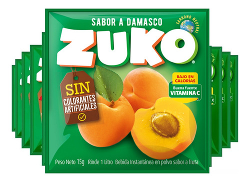 Pack 10 Sobres Jugo En Polvo Zuko 15g - Elige Tu Sabor