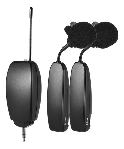 F Sistema De Micrófono Inalámbrico Uhf 2 Transmisor Y 1 Rece