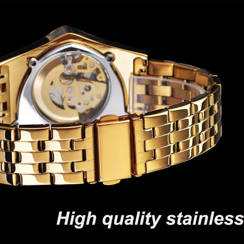 Reloj Winner S1225 De Acero Inoxidable Con Forma De Triángul