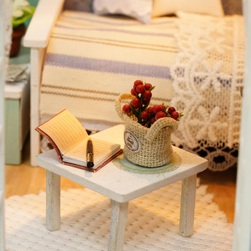 Hosioe Kit De Casa De Muñecas En Mitura Diy Realista Mini