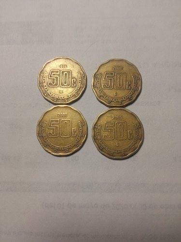 Monedas De 50 Centavos 1996, 00, 01 Y 05 