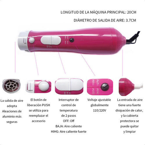 Cepillo Modelador/rizador/secador/alisador/ 10 En 1 220v