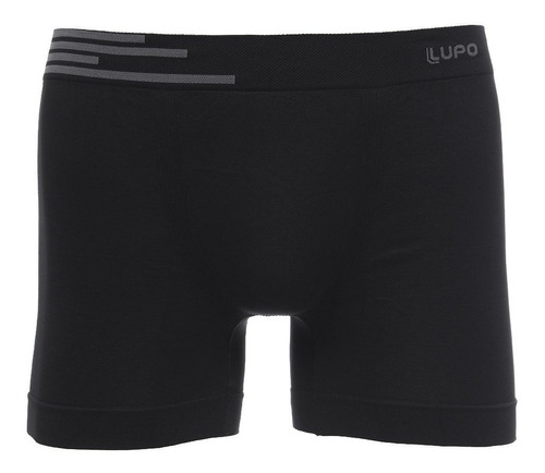 Cueca Lupo Boxer Microfibra Sem Costura Preta 30665