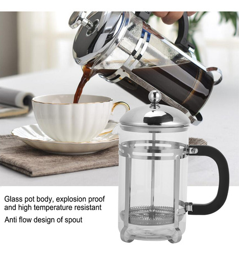 Cafetera Individual Prensa Francesa 800ml De Vidrio