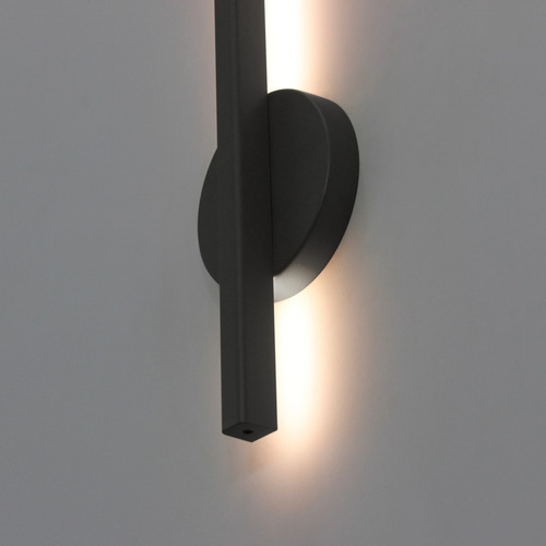 Arandela Luminalux Fit Alx031 Indireta 150cm Fixação Redonda Preta Muro Parede Banheiro