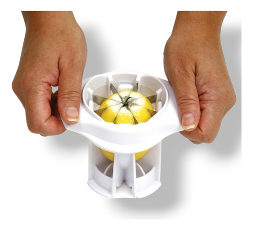 Cortador De Limones En 8 Perfectos Gajos Rápido Y Fácil Blanco