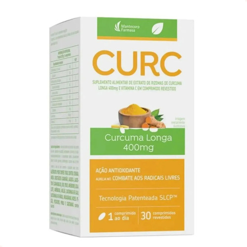 Curcuma Com 30 Comprimidos Revestidos 400mg - Mantecorp