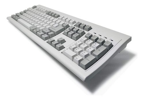 Teclado Membrana Ansi 105 Teclas Blanco Gris Usb Retro