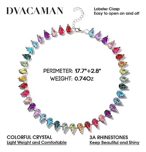Collar De Cristal Dvacaman, Gargantilla Colorida For Mujer,