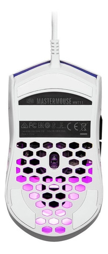 Mouse para jogo Cooler Master  MM711 matte white