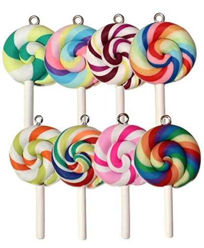 Encantos Lollipops Arcilla Colgante Colorido Lucore - Conjun