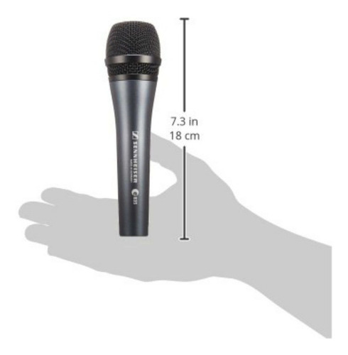 Microfone Sennheiser E 835 Dinãmico Cardioide Vocal Cor Cinza-escuro