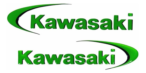 Adesivos Emblemas Compativel Kawasaki Tverde 15x4cm 3d Re19 Cor KAWASAKI VERDE