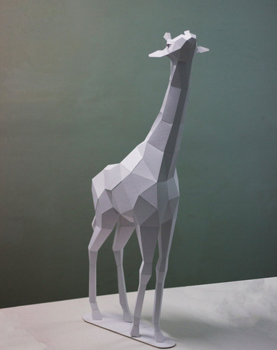 Imagen 3 de 4 de Jirafa Madre E Hija Para Armar Papercraft Papiroflexia (pdf)