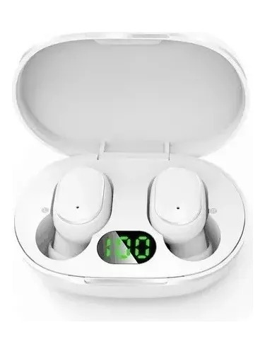 Auriculares Inalámbricos E6s In Ear True Wireless 5.3 Color Blanco Color de la luz Verde