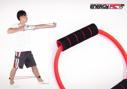 Imagen 6 de 10 de Banda Elastica Circular Con Manijas Ejercicio Fitness Gym