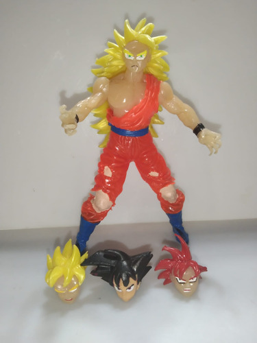 Super Sajajin 3 Goku Battle Damage Dragón Ball Z New