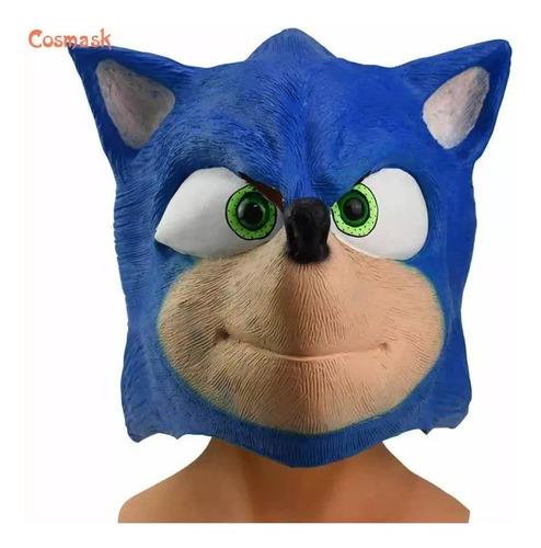 Halloween Máscara Sonic En Látex Último Modelo Del Personaje