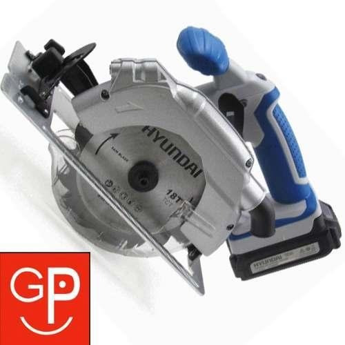 Imagen 2 de 5 de Sierra Circular Hyundai A Bateria 20v 165mm G P
