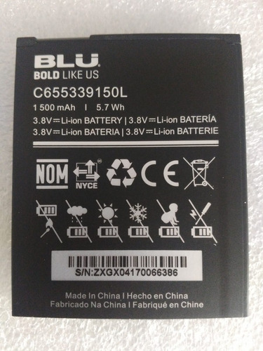 Bateria Pila Blu Vivo 5 Mini C655339150l Tienda Fisica! 