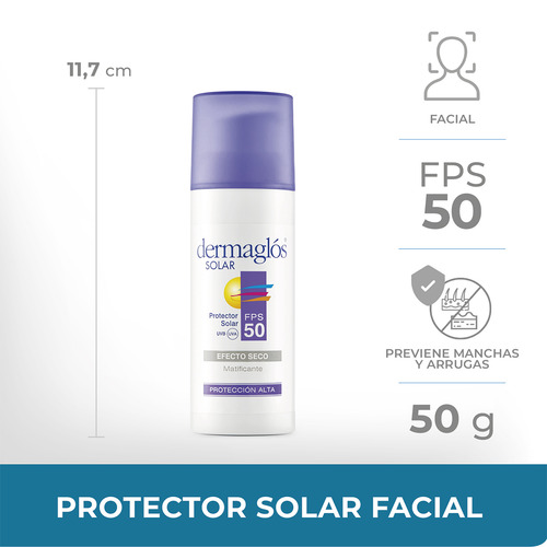 Dermaglos Facial Fps50 Efecto Seco Invisible X 50 Gr