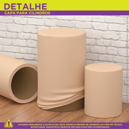 Trio Capas De Cilindro Sublimado Liso Nude Veste Fácil Em Tecido
