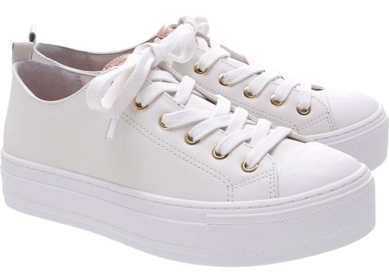 tenis flatform branco arezzo