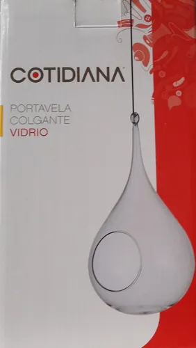 Portavelas Porta Vela Colgante Importado Vidrio Elegancia
