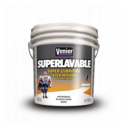 Látex Superlavable Super Cubritivo Poliuretánico Venier 12k