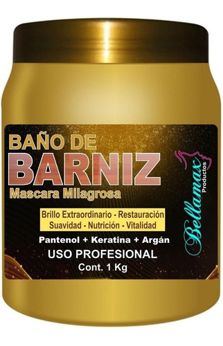 Mascara Capilar Baño De Barniz Profesional 1 Kg